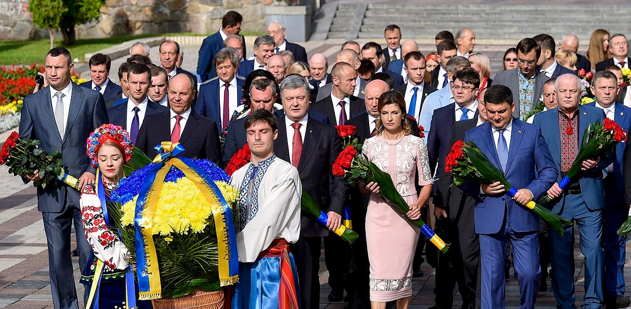 Herdenking op de Oekraïense onafhankelijkheidsdag van 2017. ©Wikimedia 