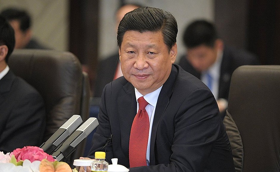 Xi Jinping op de Russo-Chinese gesprekken in 2014. Bron: Kremlin