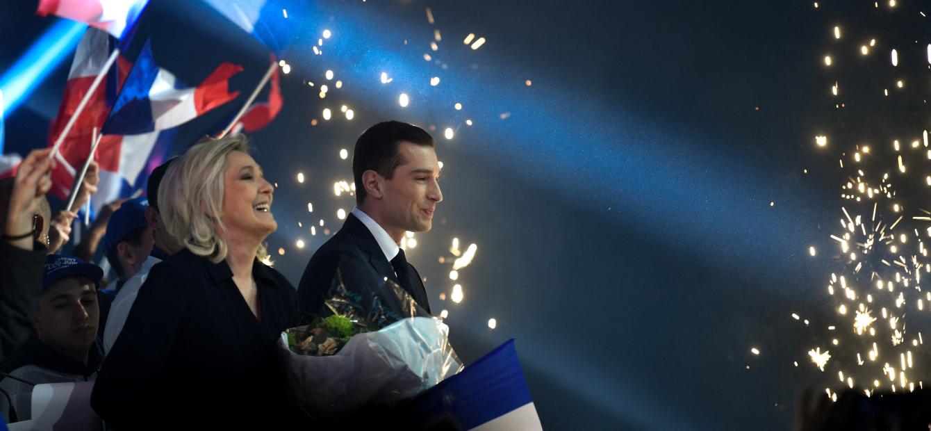Opmars van Marine Le Pen: zege in EU-verkiezingen in zicht